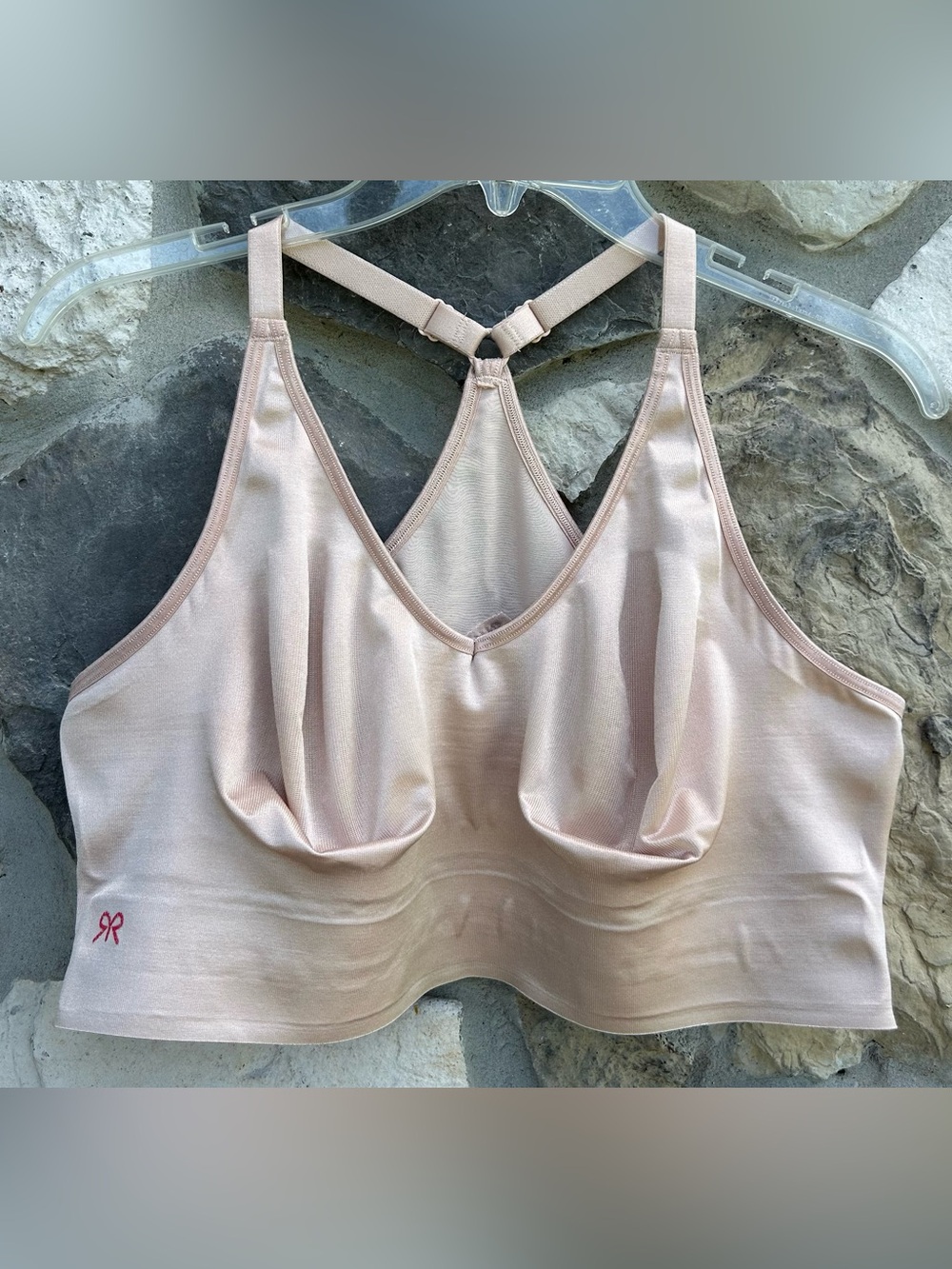 Ruby Ribbon Demiette Bra Size 42 Style: Pinup #3051 Nude Beige Wireless Unpadded